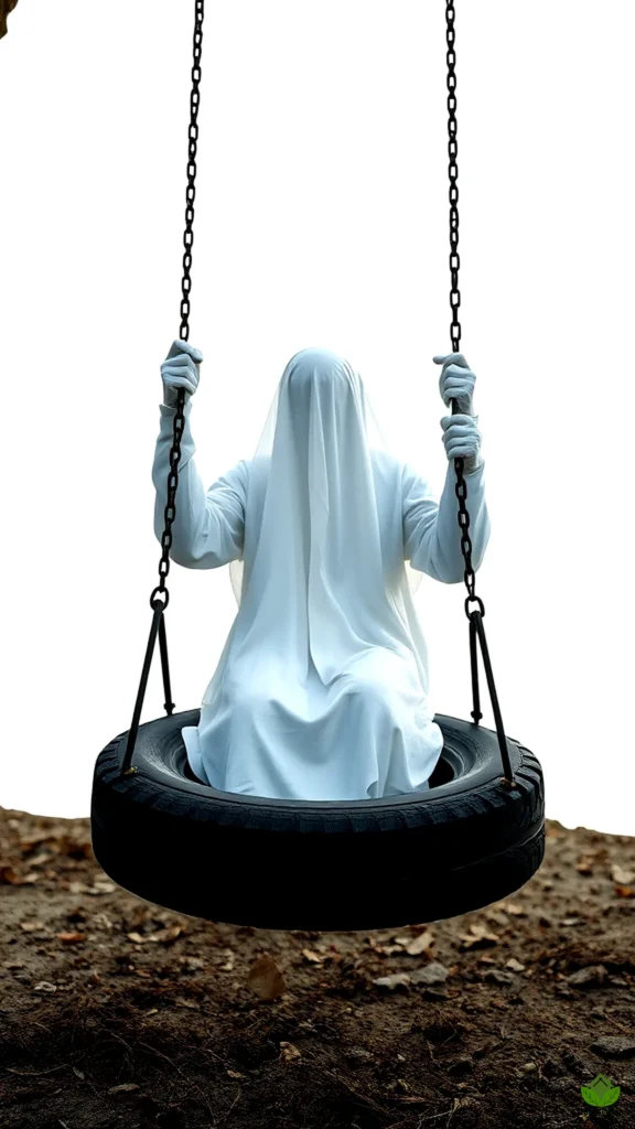 21. Ghostly Tire Swing DIY 2024