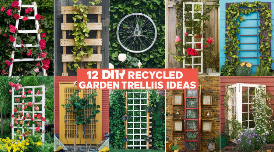 Upcycle Your Garden 12 DIY Recycled Garden Trellis Ideas