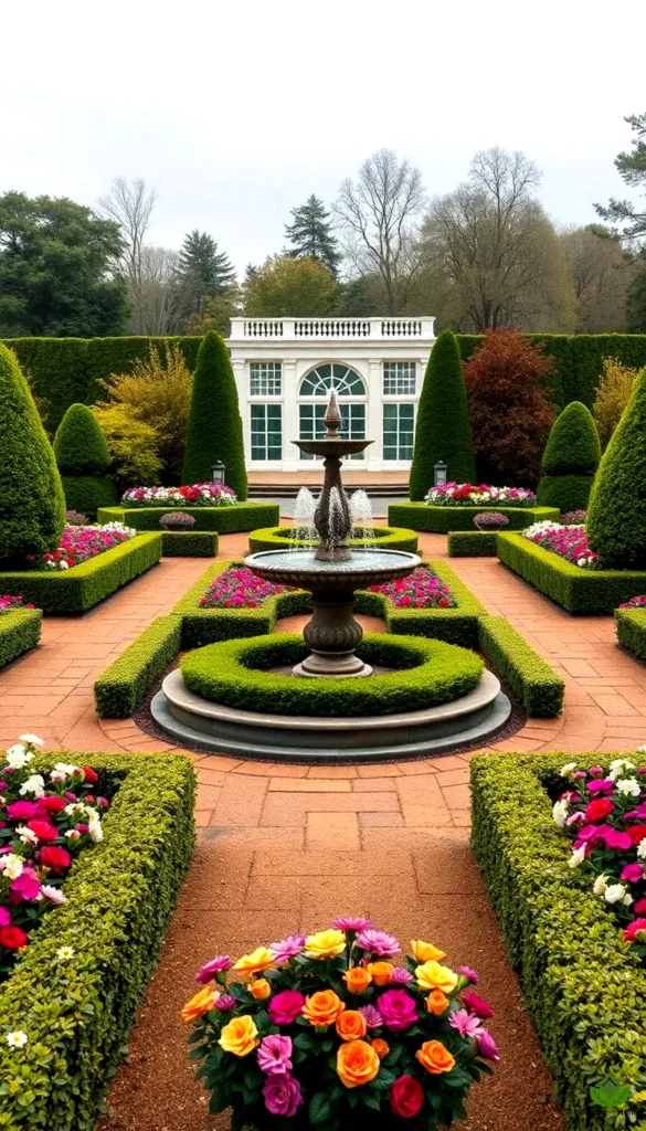 16. The Formal Fall Garden Structured Layout with Flowers