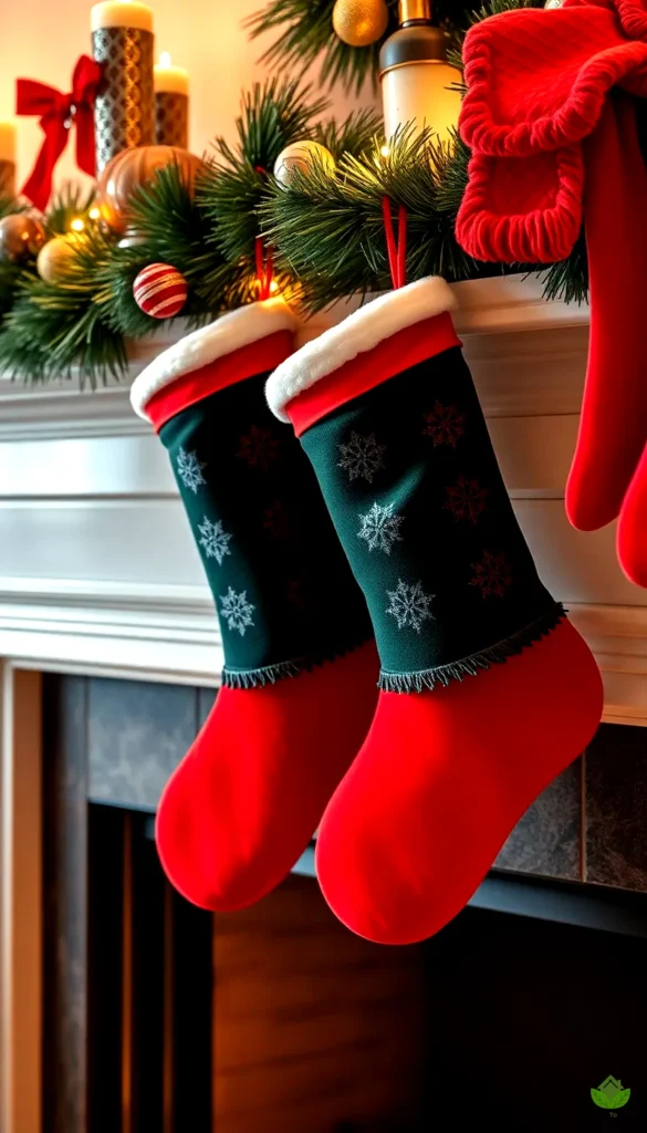 11. Velvet Stockings on the Fireplace Mantel