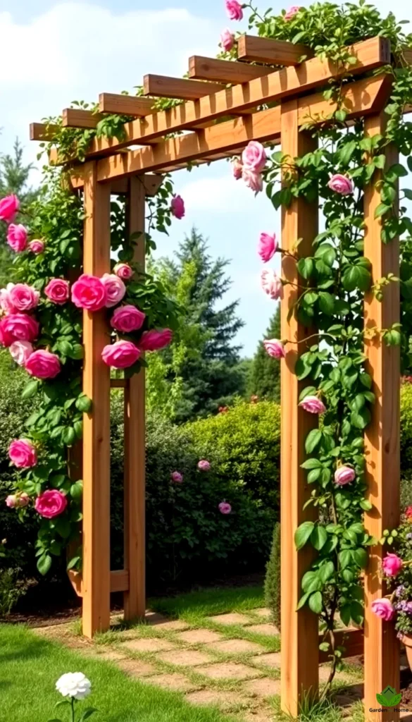 13. Garden Trellises for Vertical Blooms