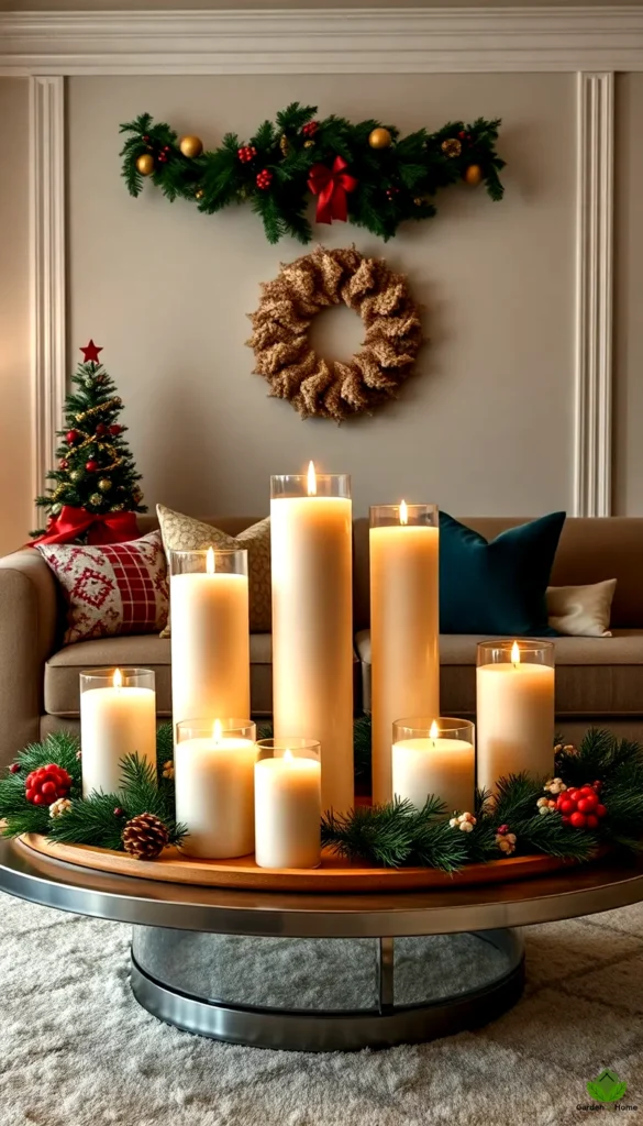 13. Oversized Candles for Ambiance