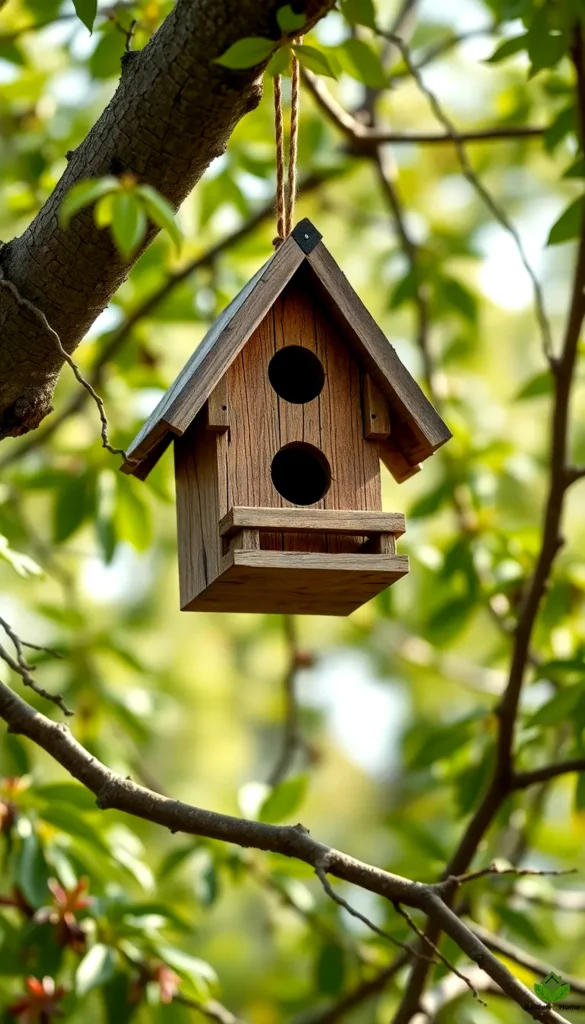 15. Upcycled Birdhouses for Charm and Function