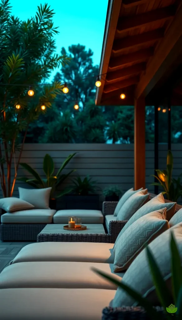 16. Cozy Outdoor Lounge Area