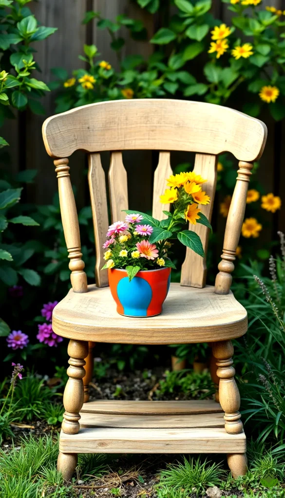 6. Repurpose Old Furniture into Planters